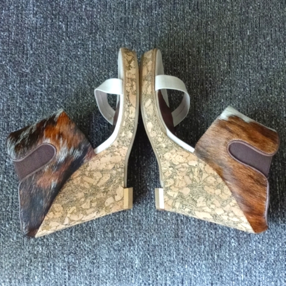 🆕 🍁All Saints Spitafields🍁 - Calf Hair Cork Wedge - Picture 5 of 12